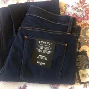 Hudson Jeans Barbara High Rise Dark Blue Denim in Requiem